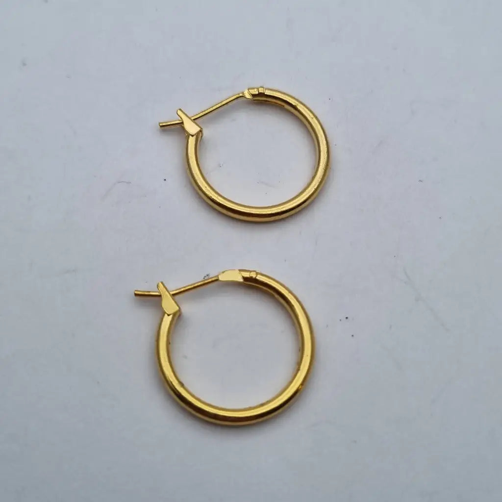Pendientes de aro pequeños joyas oro NOS para mujer accesorios vintage años
