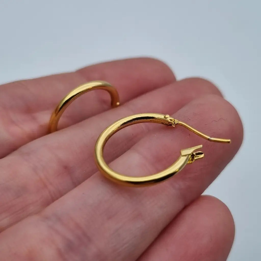 Pendientes de aro pequeños joyas oro NOS para mujer accesorios vintage años