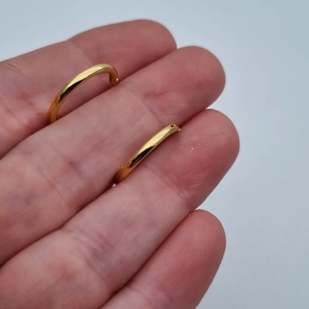 Pendientes de aro pequeños joyas oro NOS para mujer accesorios vintage años