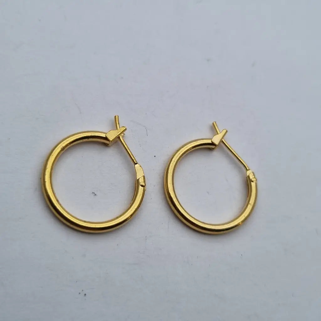 Pendientes de aro pequeños joyas oro NOS para mujer accesorios vintage años