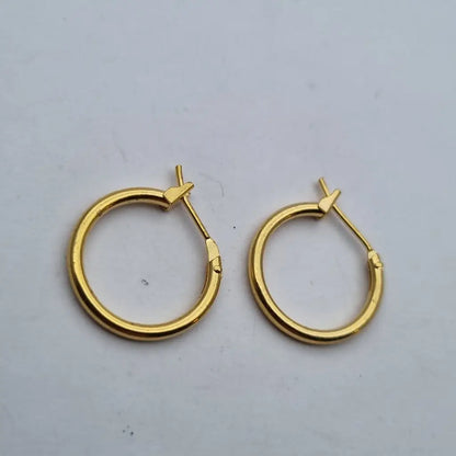 Pendientes de aro pequeños joyas oro NOS para mujer accesorios vintage años