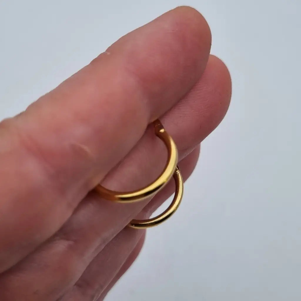 Pendientes de aro pequeños joyas oro NOS para mujer accesorios vintage años