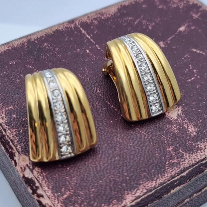 Pendientes de joyería dorada NOS para mujer pendientes clip vintage