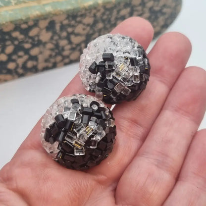 Pendientes de joyería plástico NOS para mujer pendientes clip vintage