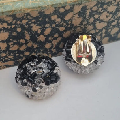 Pendientes de joyería plástico NOS para mujer pendientes clip vintage