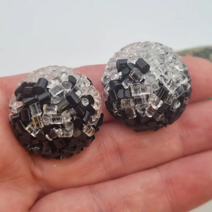 Pendientes de joyería plástico NOS para mujer pendientes clip vintage