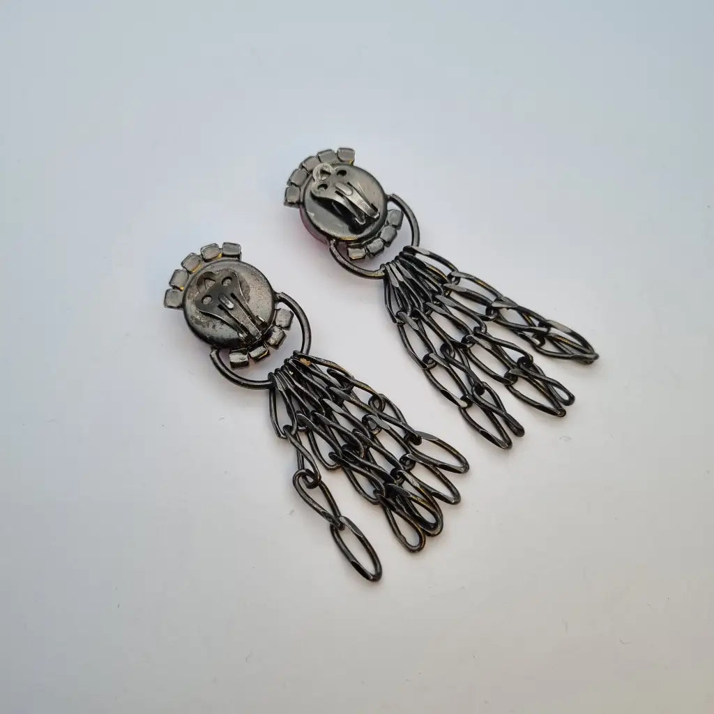 Pendientes rosas vintage pendientes colgantes grandes