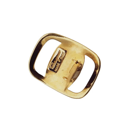 Pendientes Salvatore Ferragamo Vera Gold Auténtico Mujer-