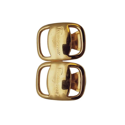 Pendientes Salvatore Ferragamo Vera Gold Auténtico Mujer-