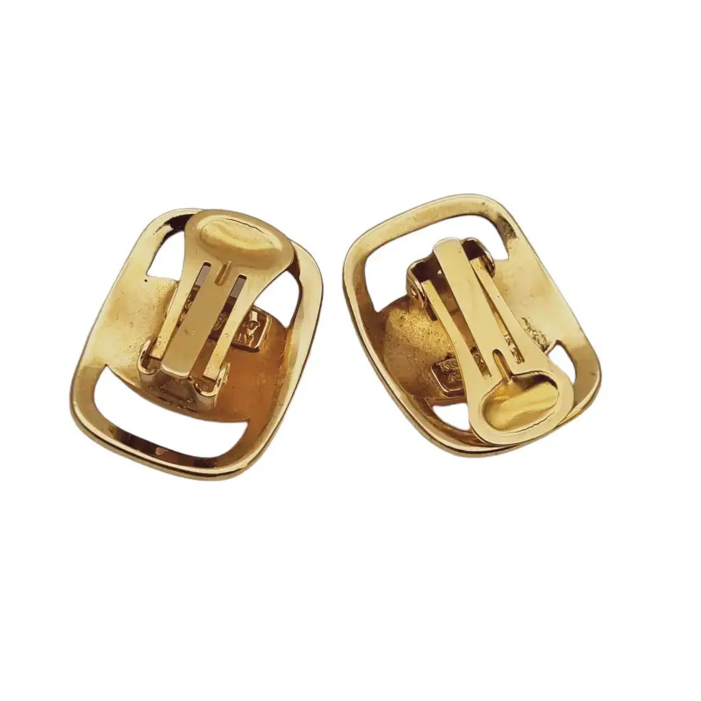 Pendientes Salvatore Ferragamo Vera Gold Auténtico Mujer-