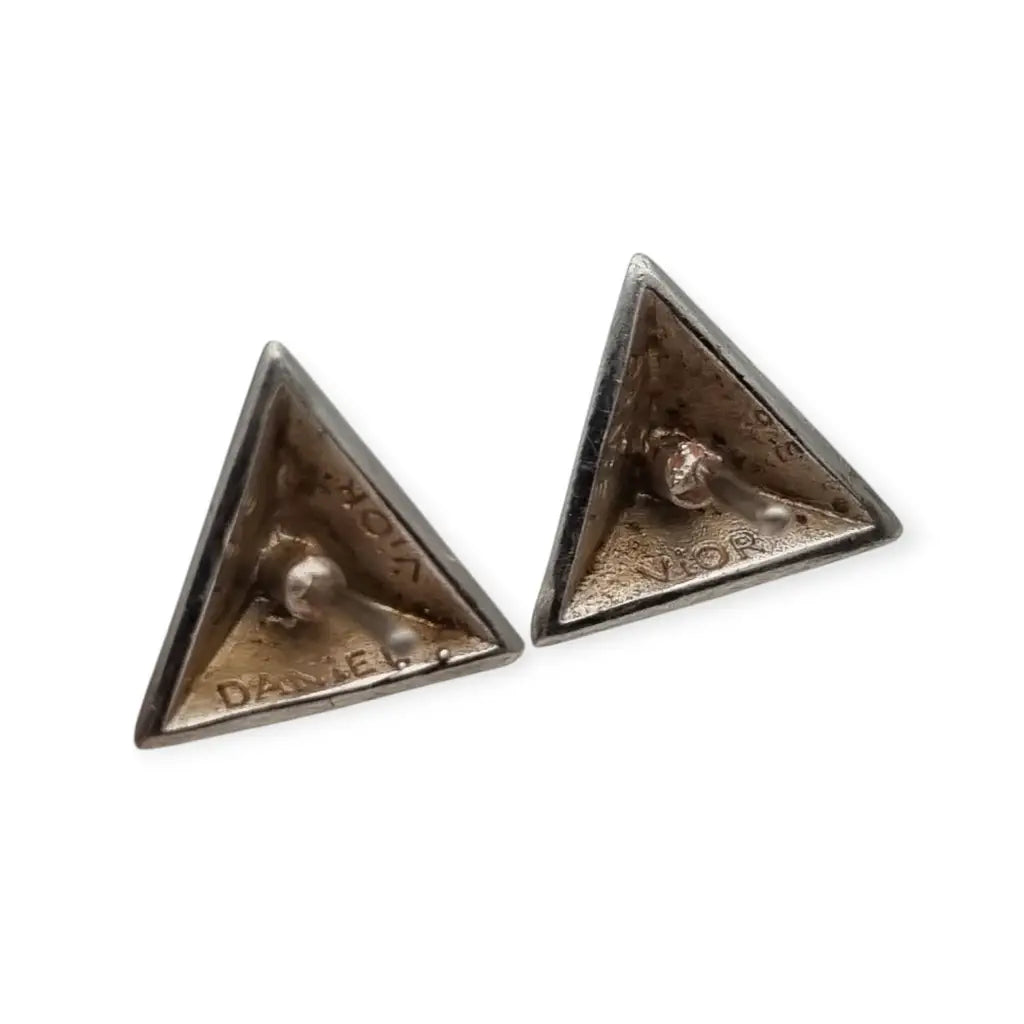 Pendientes Triangulares de Plata Daniel Vior Diseño 361 Elegancia Artesanal.