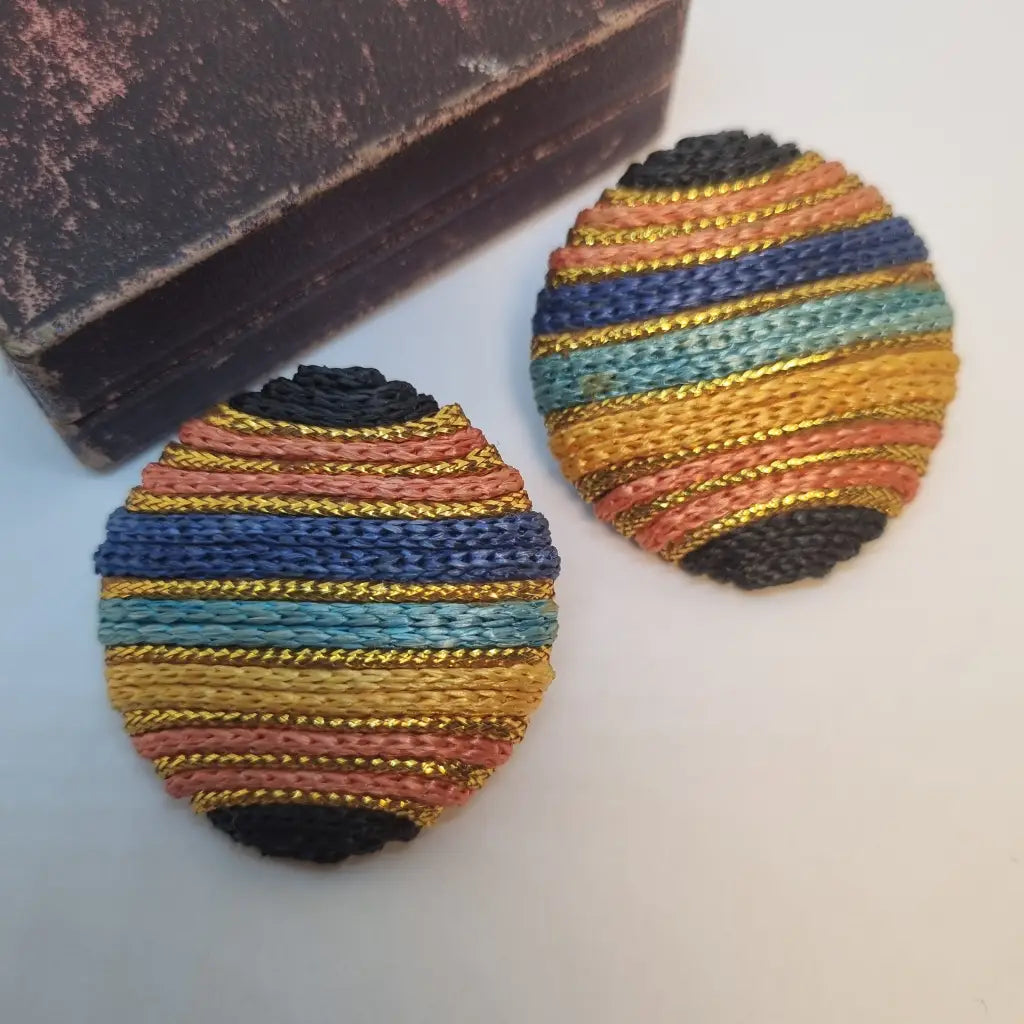 Pendientes vintage grandes pendientes redondos años 80. Joyería vintage.