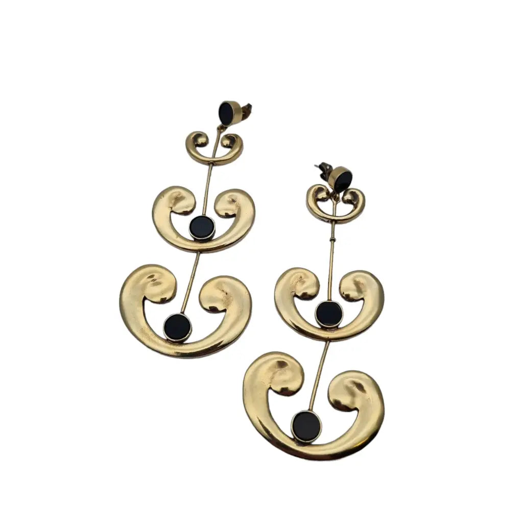 Pendientes vintage de lágrima demasiado grandes joyas doradas pendientes