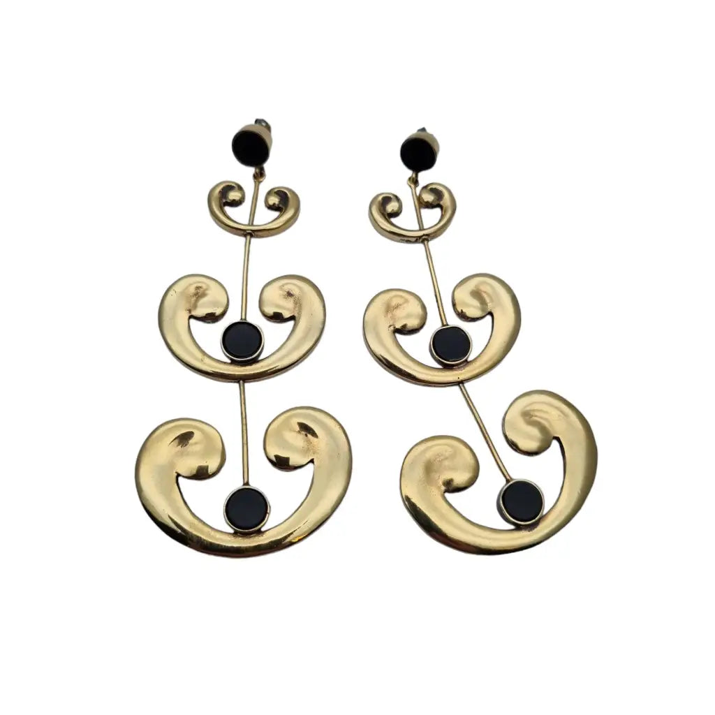 Pendientes vintage de lágrima demasiado grandes joyas doradas pendientes