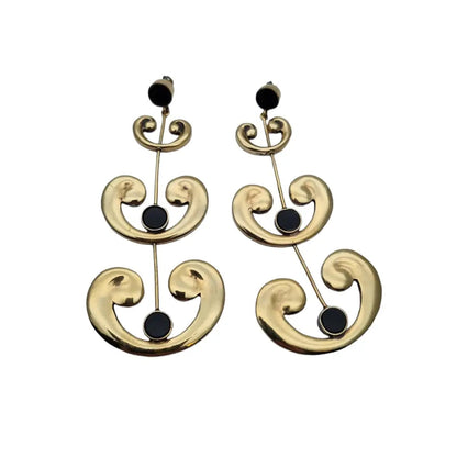 Pendientes vintage de lágrima demasiado grandes joyas doradas pendientes