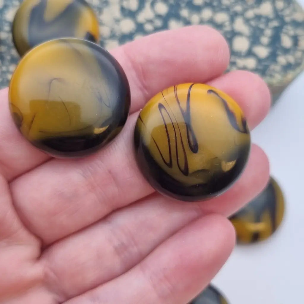 Pendientes vintage NOS de plástico redondos grandes los 80