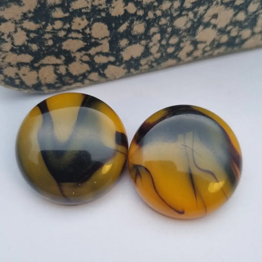 Pendientes vintage NOS de plástico redondos grandes los 80