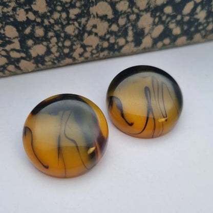 Pendientes vintage NOS de plástico redondos grandes los 80