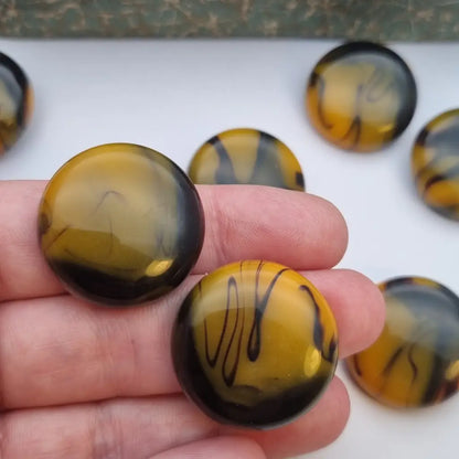 Pendientes vintage NOS de plástico redondos grandes los 80