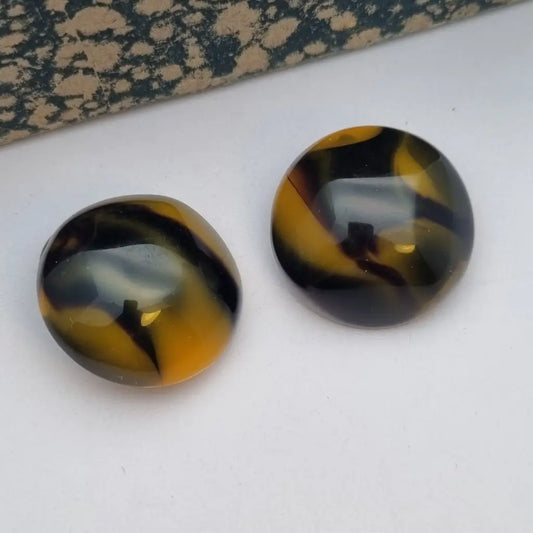 Pendientes vintage NOS de plástico redondos grandes los 80