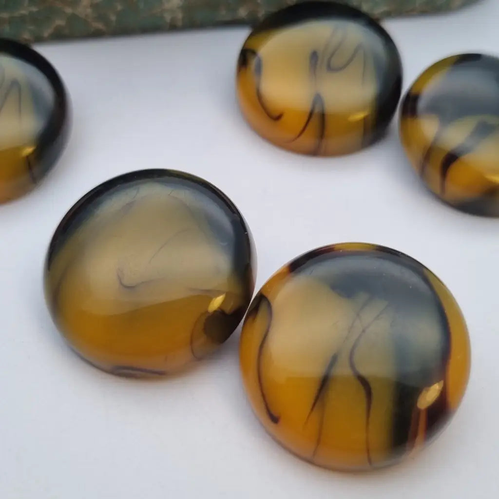 Pendientes vintage NOS de plástico redondos grandes los 80