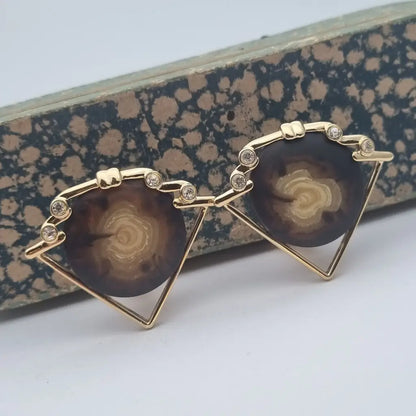 Pendientes vintage NOS pendientes triangulares grandes años