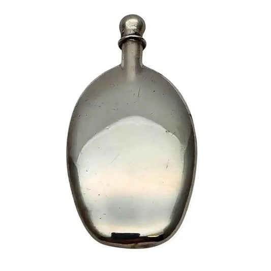 Perfumero colgante de plata antiguo · Frasco perfume joya vintage·