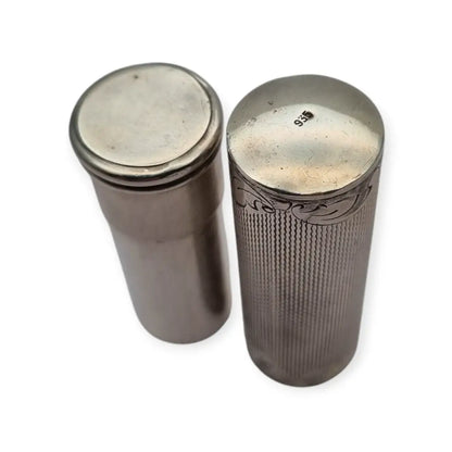 Pintalabios antiguo en plata 925 grabada estilo Art Nouveau floral tubo