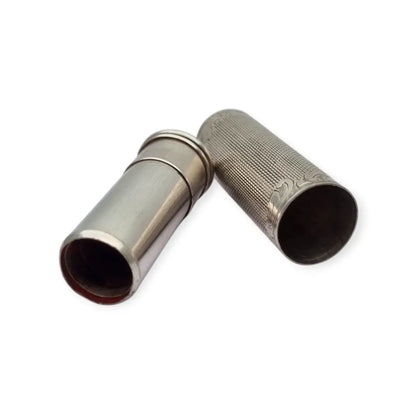 Pintalabios antiguo en plata 925 grabada estilo Art Nouveau floral tubo