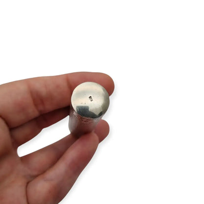 Pintalabios antiguo en plata 925 grabada estilo Art Nouveau floral tubo