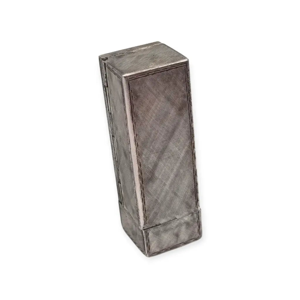 Pintalabios italiano en plata 800 con piedra azul claro diseño grabado Circa