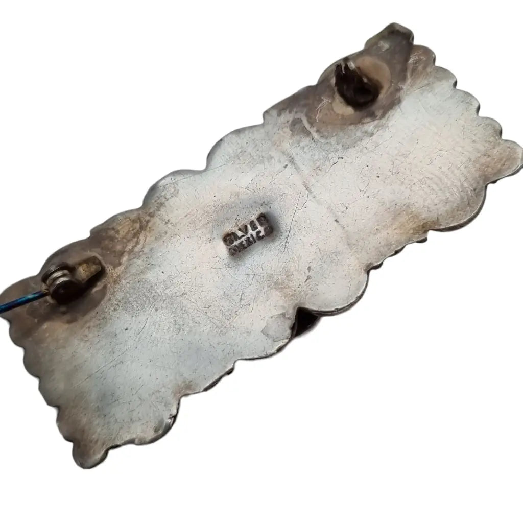 Vintage Made in Mexico broche con cara tallada en obsidiana Plata 925 Azteca