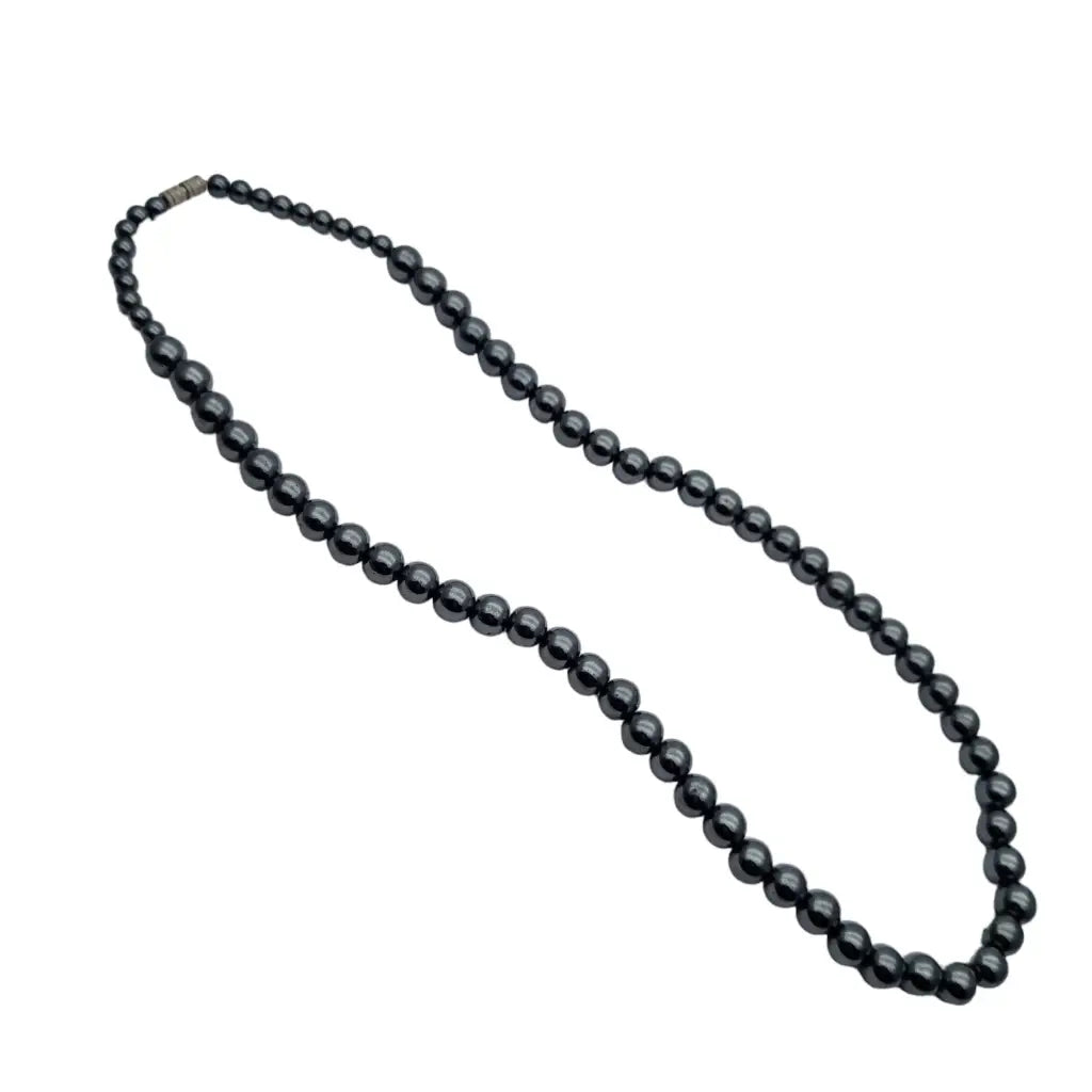 Collar de perlas hematites para mujer gargantilla