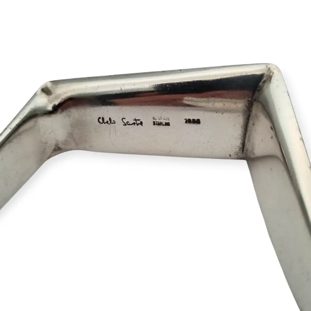 Pulsera de diseño firmada por Chelo Sastre plata 925 vintage año 1986.