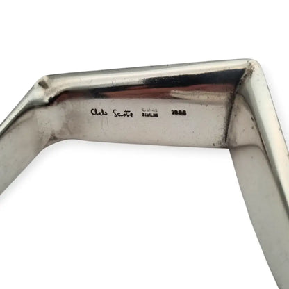 Pulsera de diseño firmada por Chelo Sastre plata 925 vintage año 1986.