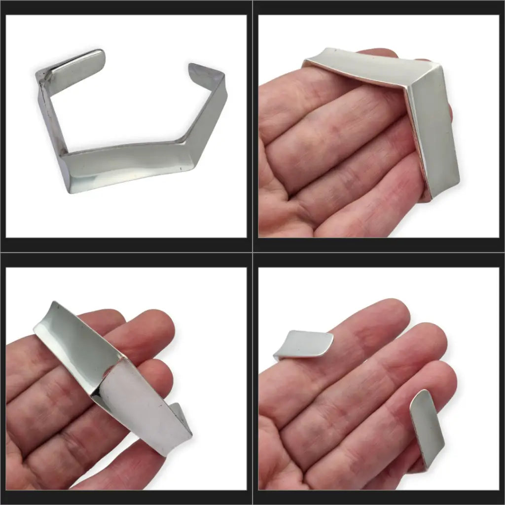 Pulsera de diseño firmada por Chelo Sastre plata 925 vintage año 1986.