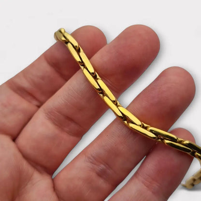 Pulsera de eslabones oro vintage para mujer joyería retro glamour los 80