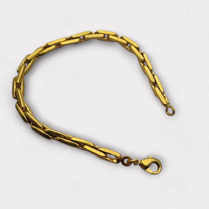 Pulsera de eslabones oro vintage para mujer joyería retro glamour los 80