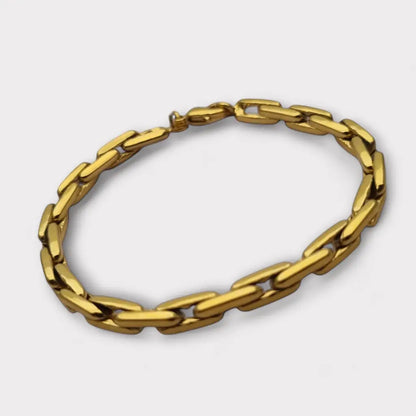 Pulsera de eslabones oro vintage para mujer joyería retro glamour los 80