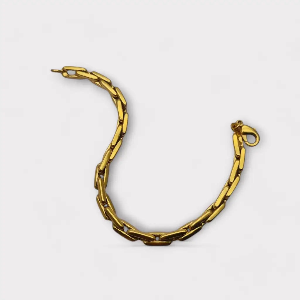 Pulsera de eslabones oro vintage para mujer joyería retro glamour los 80