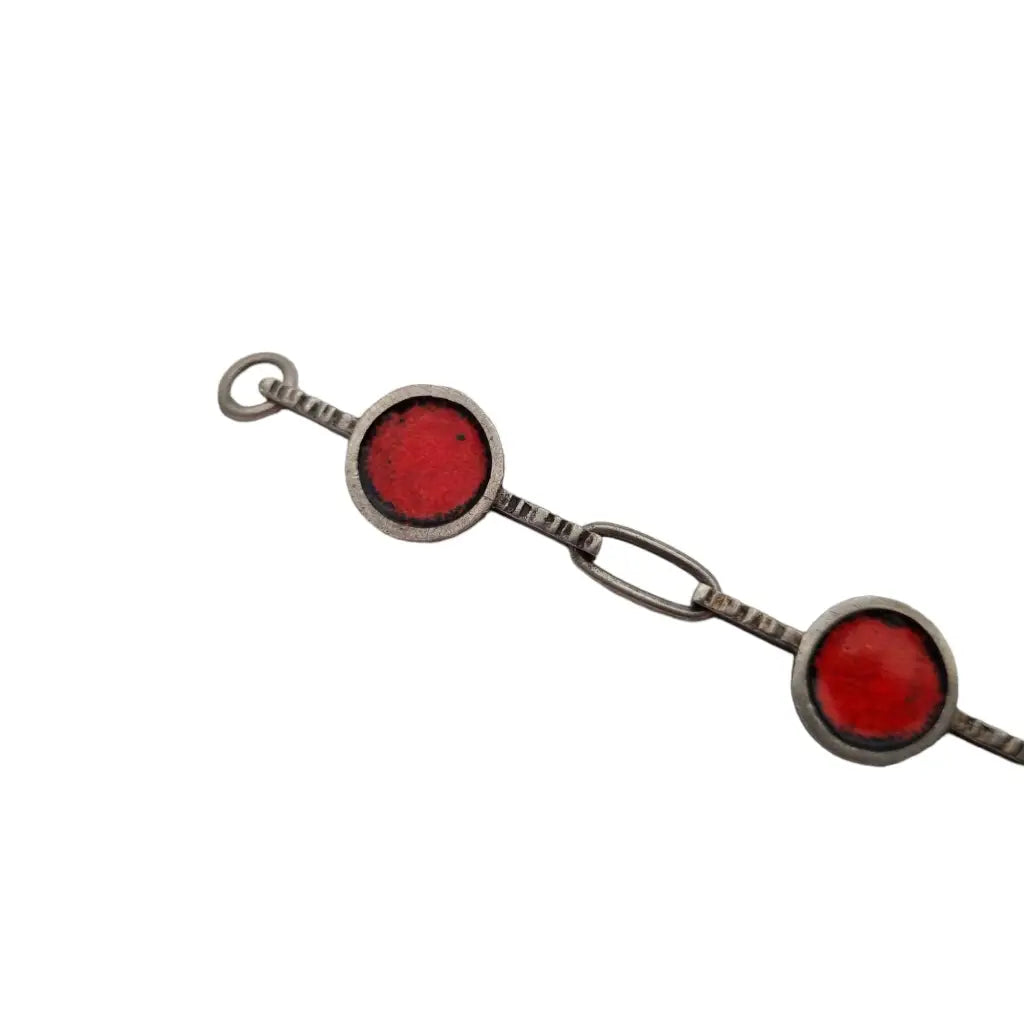 Pulsera de plata pulsera vintage para mujer joyería esmalte