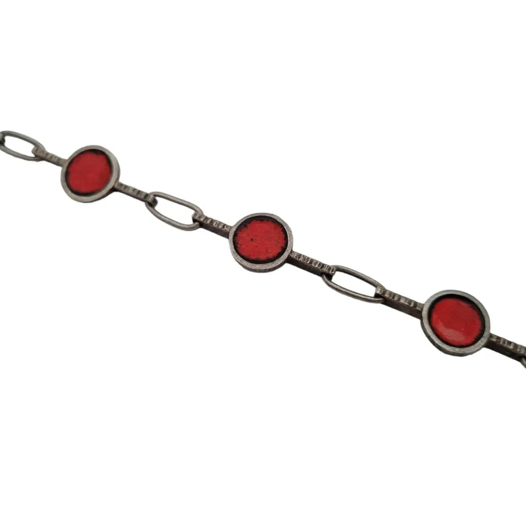 Pulsera de plata pulsera vintage para mujer joyería esmalte