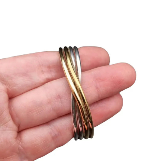 Pulsera puig doria de ley Plata modernista oro Joyas