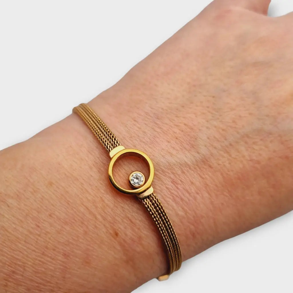 Pulsera Skagen Elin de oro vintage joyería danesa pulsera con detalle