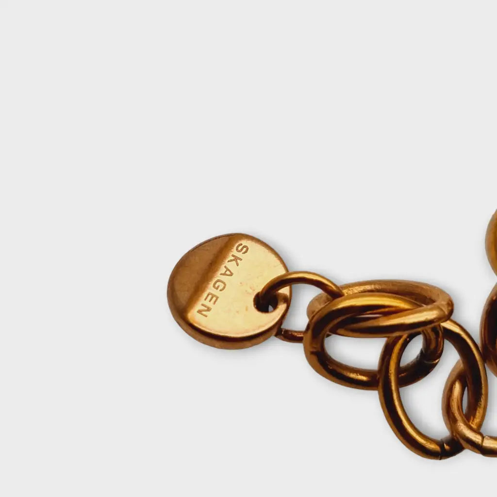 Pulsera Skagen Elin de oro vintage joyería danesa pulsera con detalle