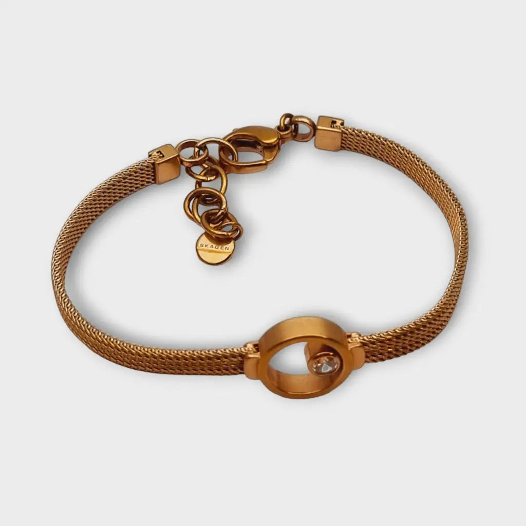 Pulsera Skagen Elin de oro vintage joyería danesa pulsera con detalle