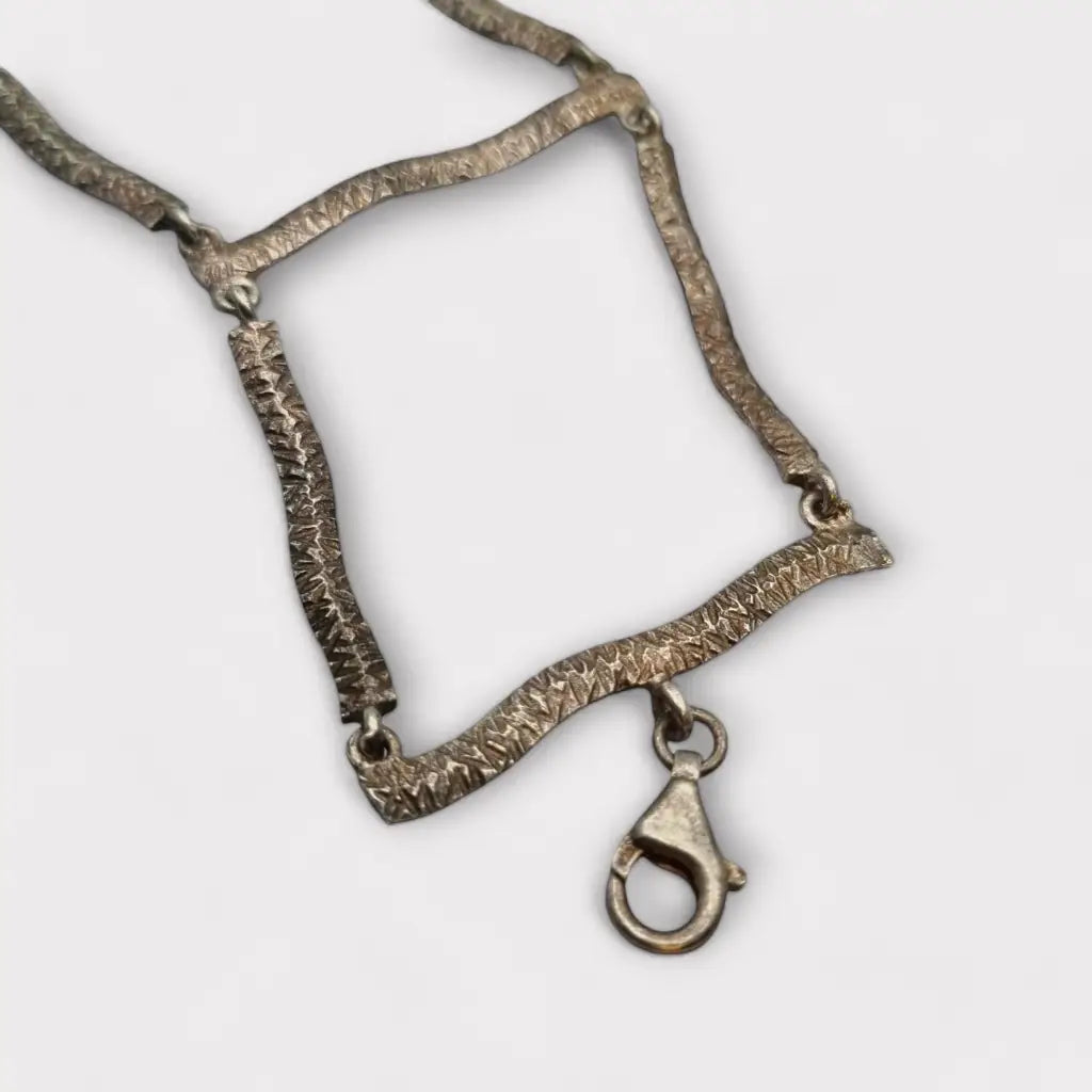 Pulsera Tous en plata 925 texturizada con diseño de eslabones para mujer