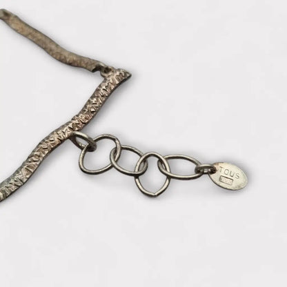 Pulsera Tous en plata 925 texturizada con diseño de eslabones para mujer