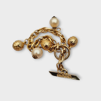 Pulsera vintage Cacharel con perlas años 80 línea de lencería