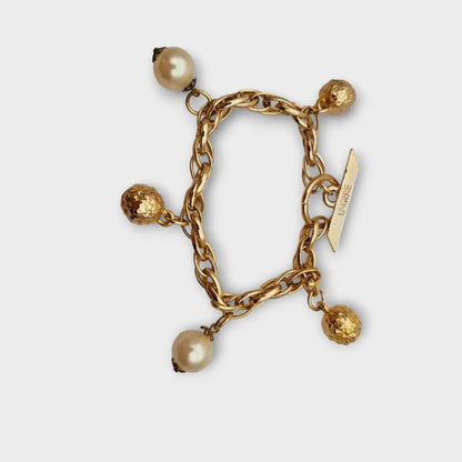 Pulsera vintage Cacharel con perlas años 80 línea de lencería